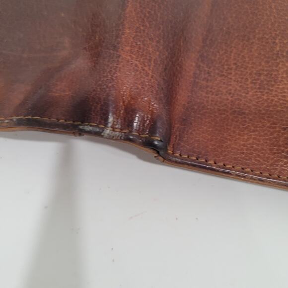 PRADA Smooth Geniue Leather Logo Plate Wallet Medium Envelope Medium Fair Vintag - Picture 11 of 16